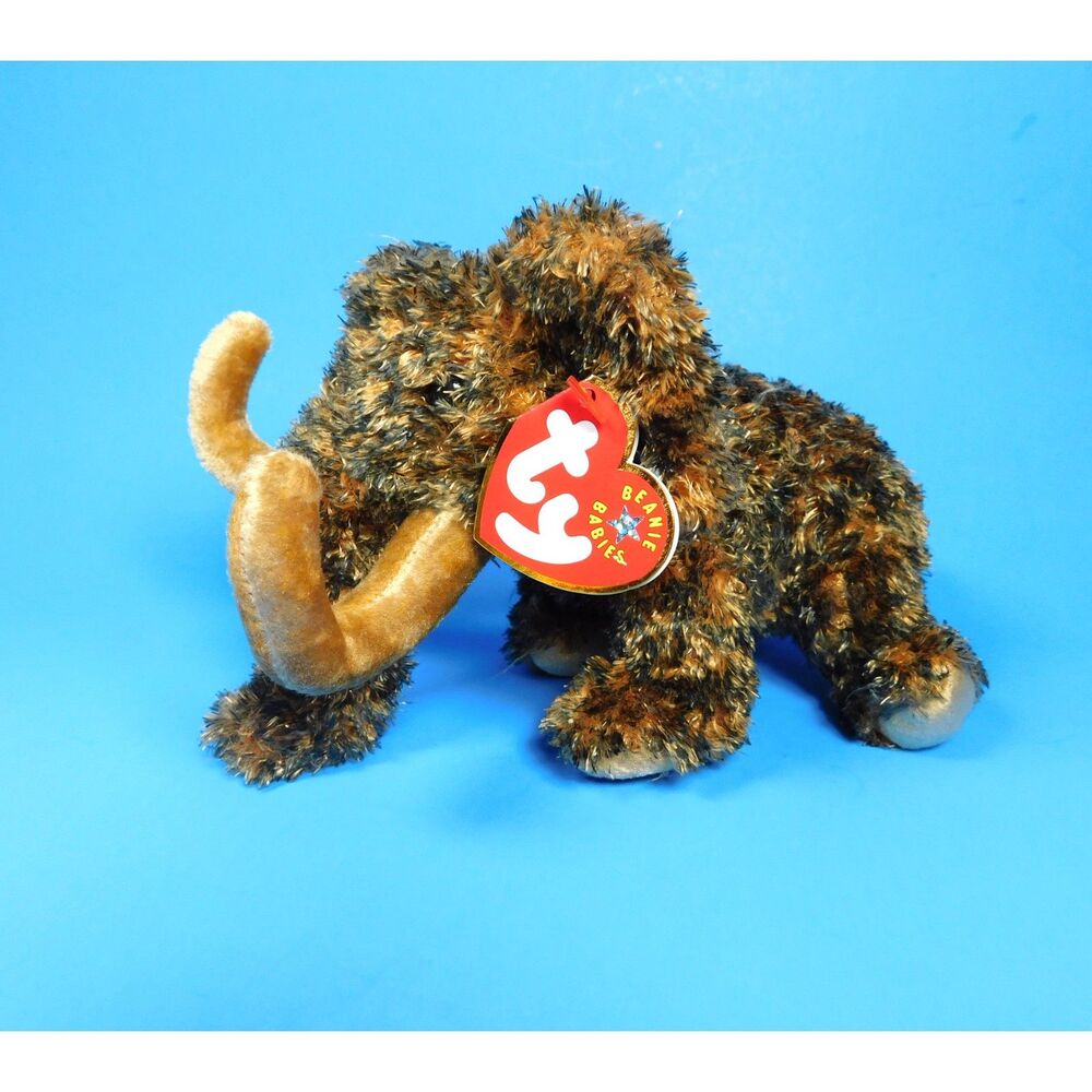 Ty Giganto Wooly Mammoth 9 in. Beanie Baby Plush Stuffed Animal Elephant